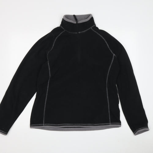 Mountain Warehouse Women's Black Fleece Pullover Sweatshirt 14