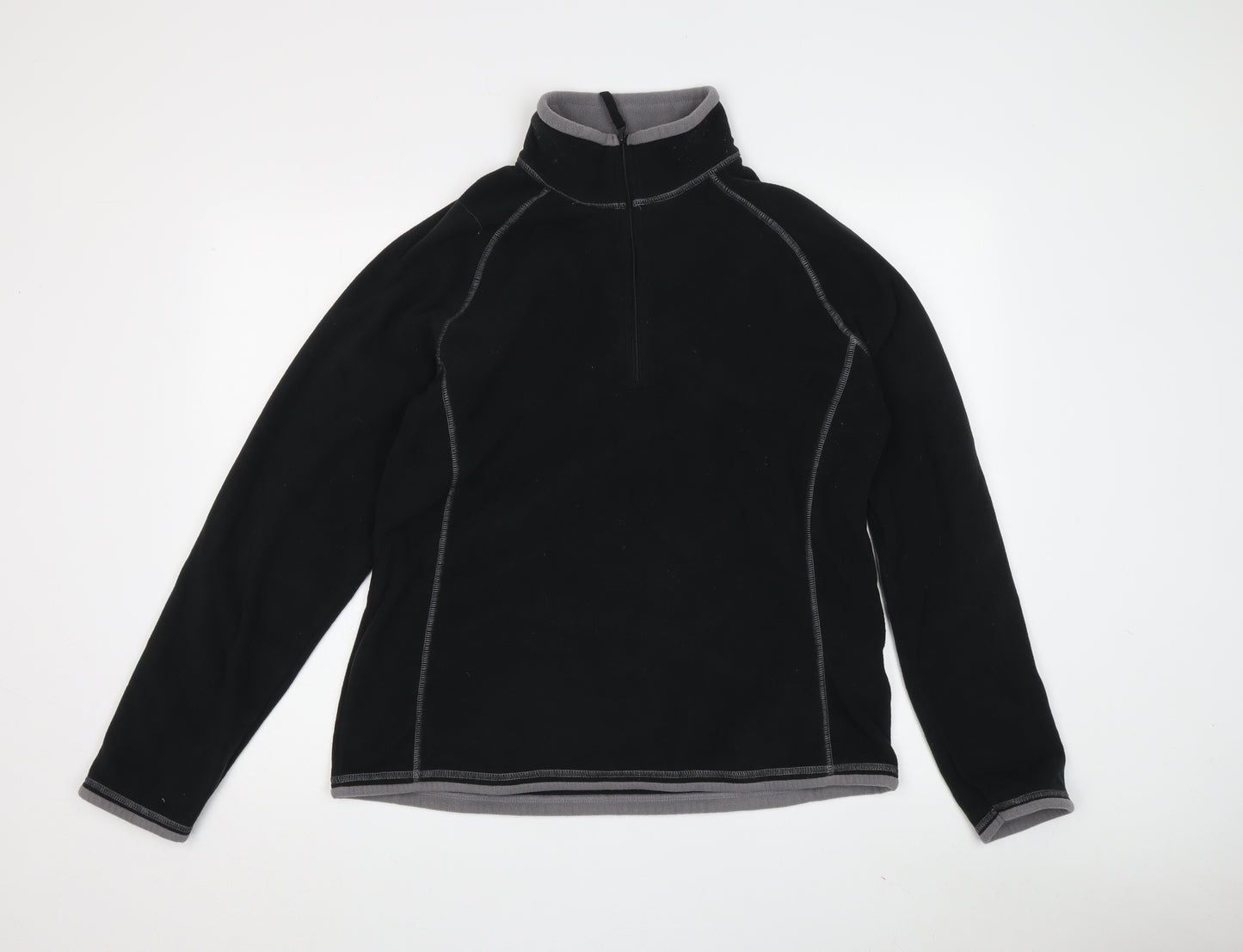 Mountain Warehouse Women's Black Fleece Pullover Sweatshirt 14