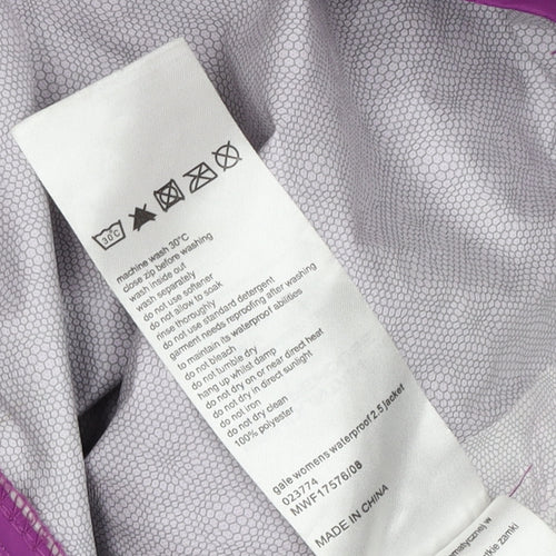 Mountain Warehouse Women's Purple Waterproof Rain Jacket Size 10