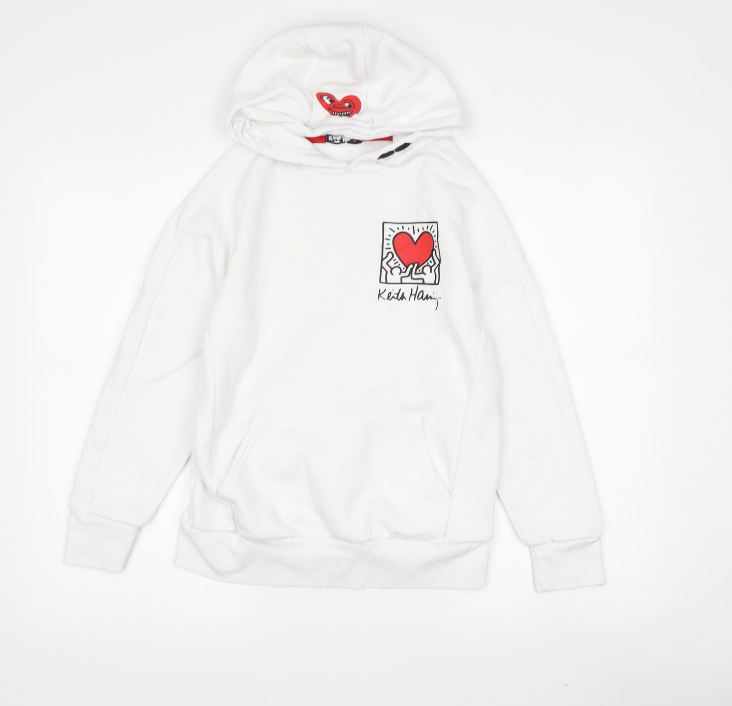 Keith Haring Unisex Kids' White Hoodie 10-11Y Pullover Style
