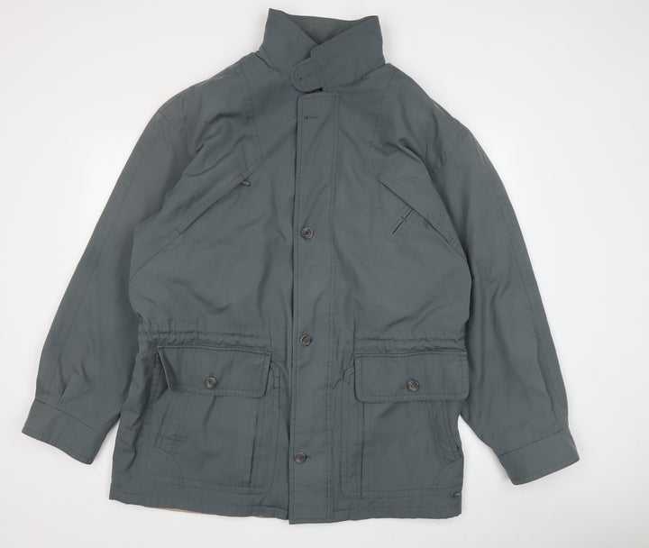Sportline Men's Grey Cotton Mid-Length Jacket Size 40