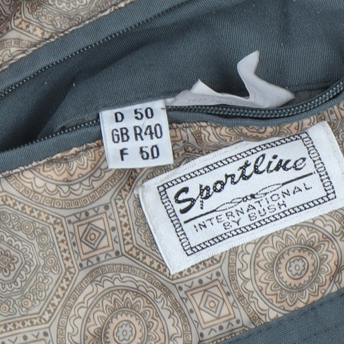 Sportline Men's Grey Cotton Mid-Length Jacket Size 40
