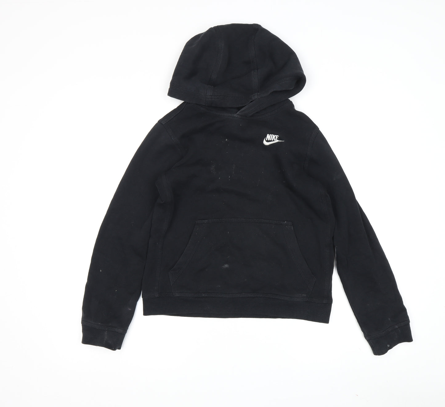 Nike Boys Black Pullover Hoodie, L, Fleece, Hooded