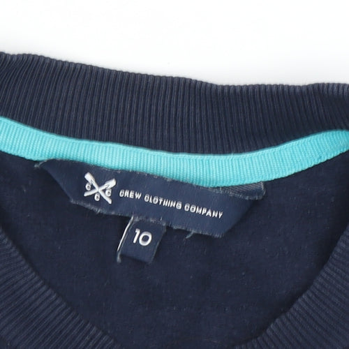 Crew Clothing Women's Blue Pullover Sweatshirt, Size 10