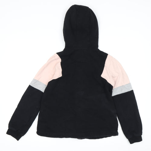 Firetrap Girls Black Full Zip Hoodie, 11-12 Years, Casual Style