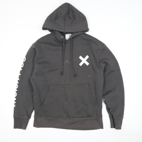 Collusion Unisex Black XXS Pullover Hoodie