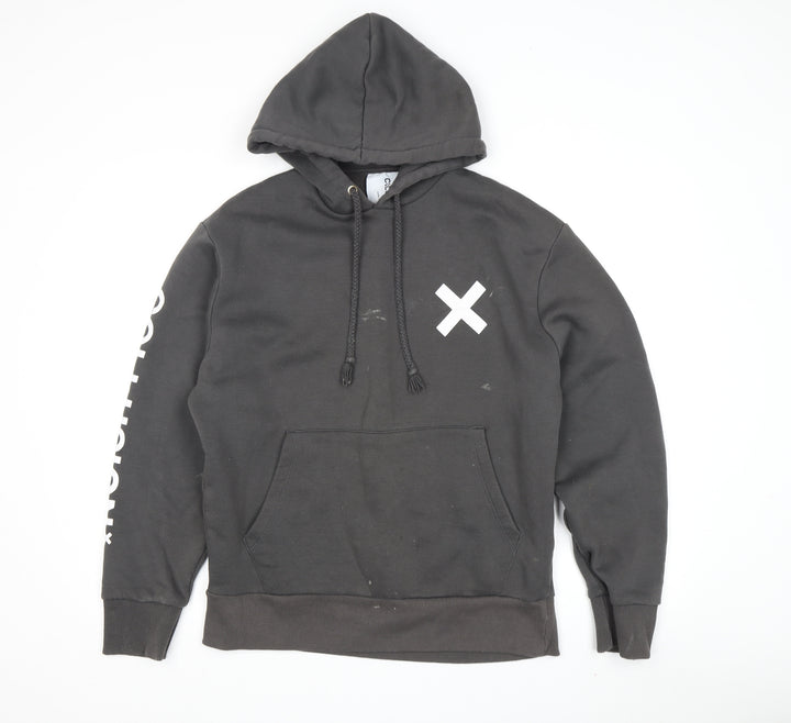 Collusion Unisex Black XXS Pullover Hoodie