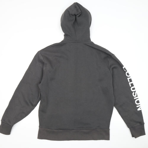 Collusion Unisex Black XXS Pullover Hoodie
