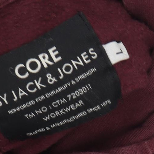Jack & Jones Men’s Red Pullover Hoodie L