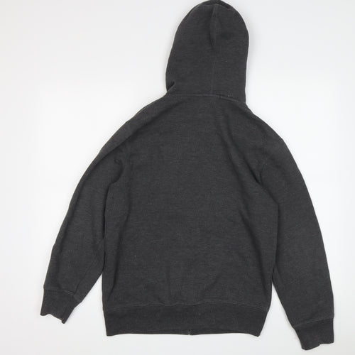 Gap Boys Grey Full Zip Hoodie with Logo - Size 12 Years