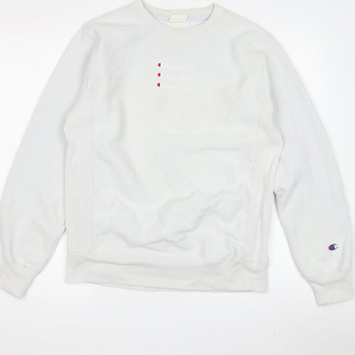 Champion Men's White Small Pullover Sweatshirt
