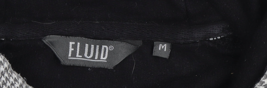 Fluid Men's Black M Pullover Hoodie