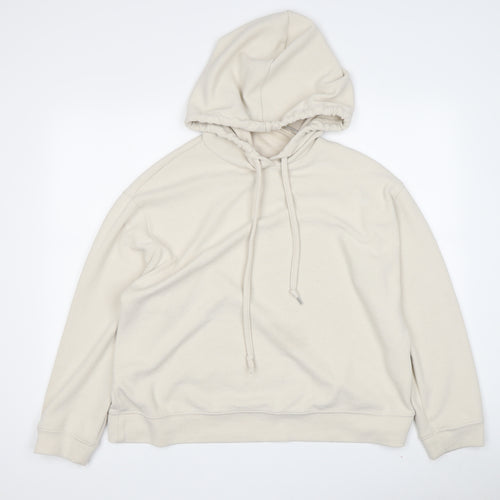 Zara Women's Beige Pullover Hoodie M - Stylish Knitwear