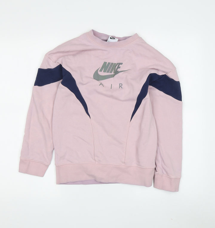 Nike Unisex Kids Pink Sweatshirt Size 8-9 Years