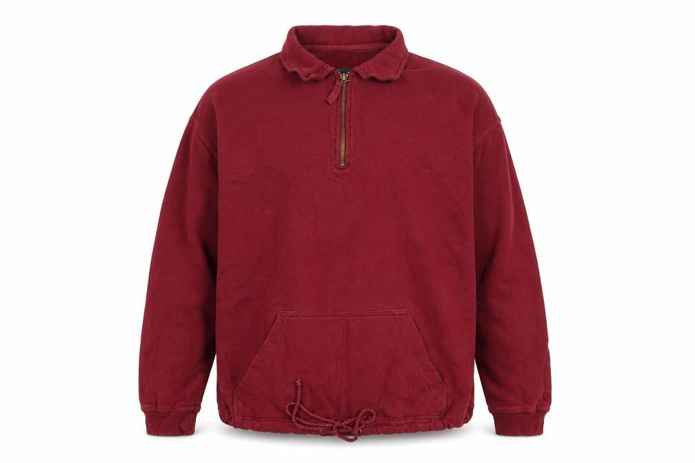 Front view of Sport by R.L. Men's Red 1/2 Zip Sweatshirt M