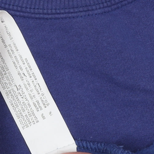 Pull&Bear Men's Blue Graphic Print Pullover Sweatshirt S