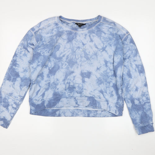 New Look Teens Blue Tie-Dye Pullover Sweatshirt