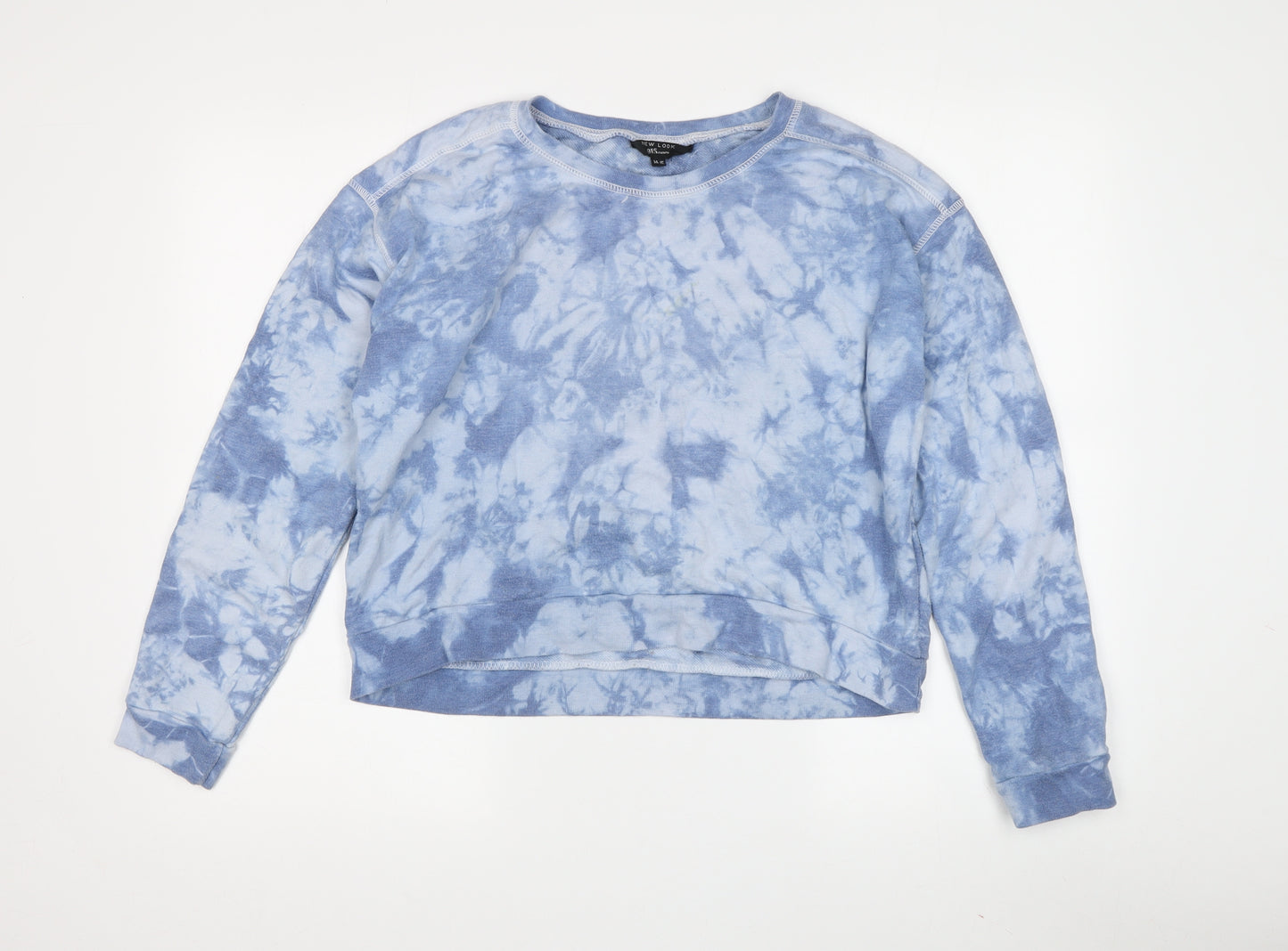 New Look Teens Blue Tie-Dye Pullover Sweatshirt