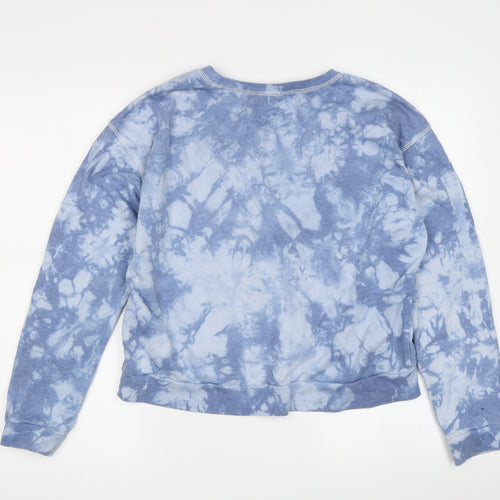 New Look Teens Blue Tie-Dye Pullover Sweatshirt