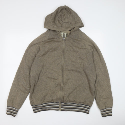 Next Men's Brown Full Zip Hoodie - Size M