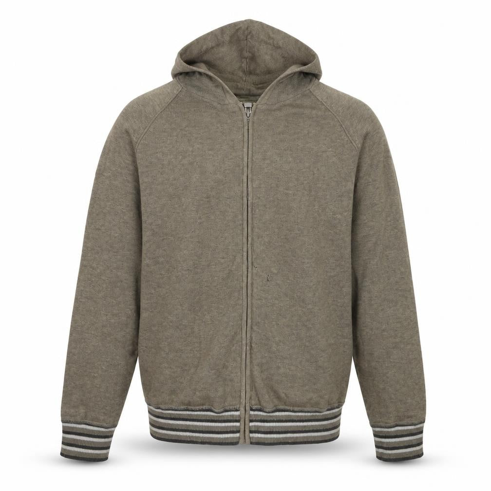 Front view of Next Men's Brown Full Zip Hoodie -, size M