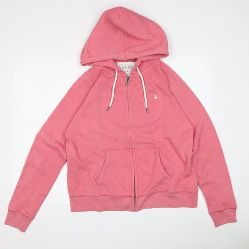 Jack Wills Women’s Pink Full Zip Hoodie Size 16