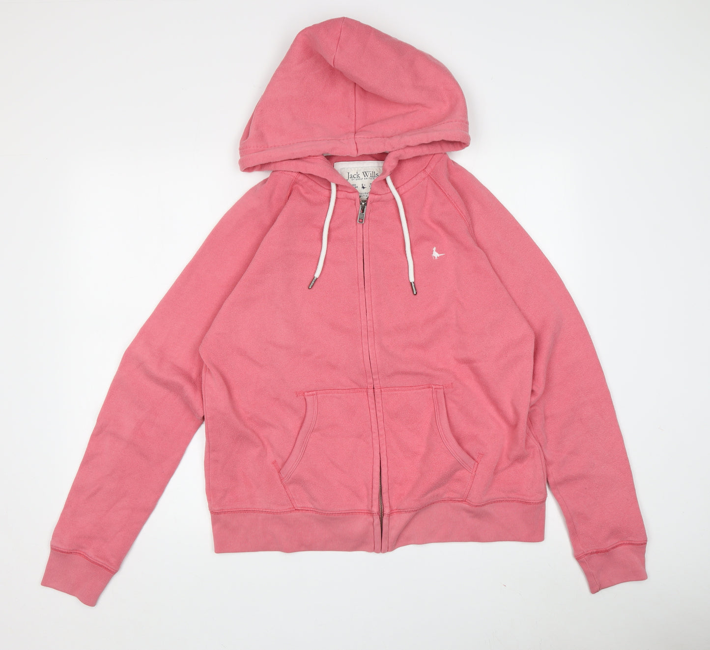 Jack Wills Women’s Pink Full Zip Hoodie Size 16