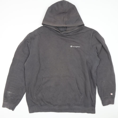Champion Men's 2XL Grey Pullover Hoodie, Fleece, Logo