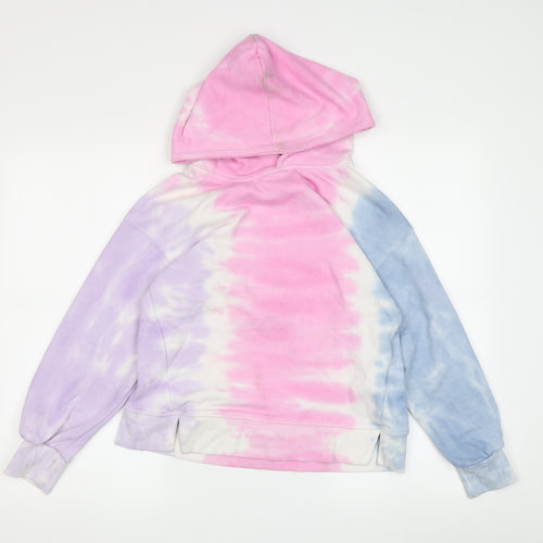 Zara Multicoloured Girls Tie-Dye Hoodie 10Y Pullover Style