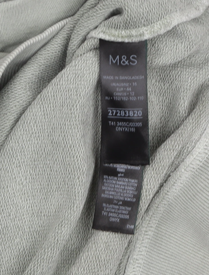 Marks and Spencer Women's Green Sweatshirt Size 16