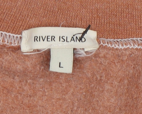 River Island Women's Brown Pullover Sweatshirt, Size L