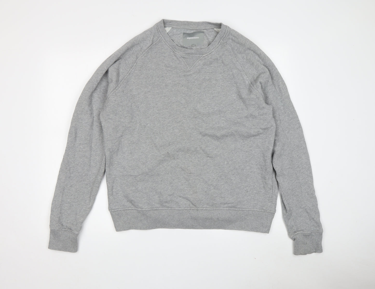 Organicbasics Men's Grey Pullover Sweatshirt, L, Cotton