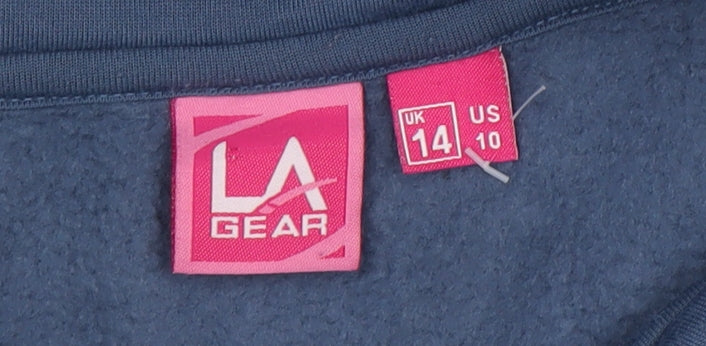 LA Gear Women's Blue Full Zip Hoodie Size 14