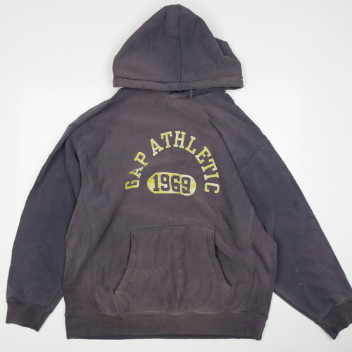 GAP Men Grey M Pullover Hoodie College Style