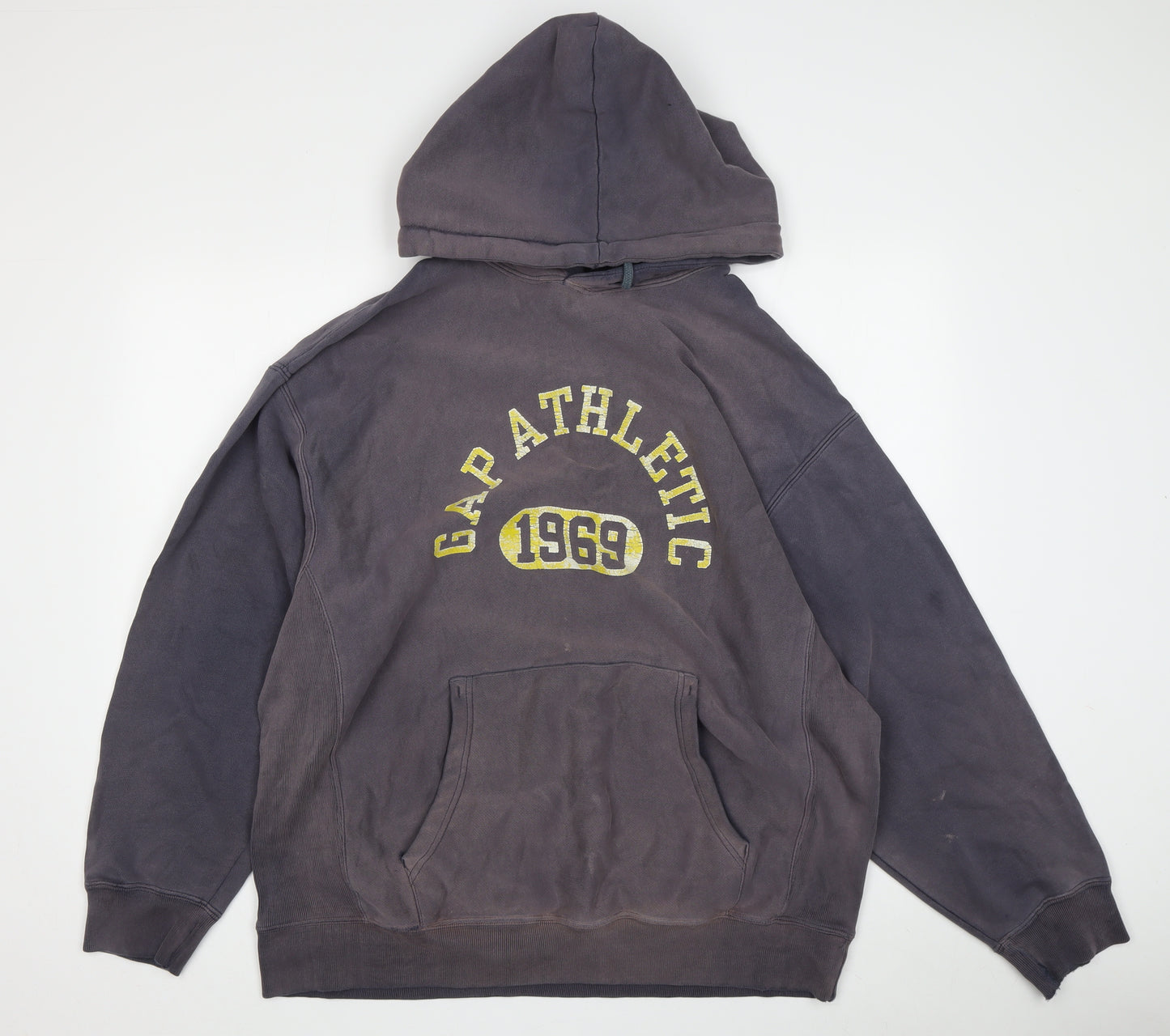 GAP Men Grey M Pullover Hoodie College Style