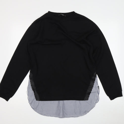 Zara Trafaluc Women's Black Pullover Sweatshirt, Size 8