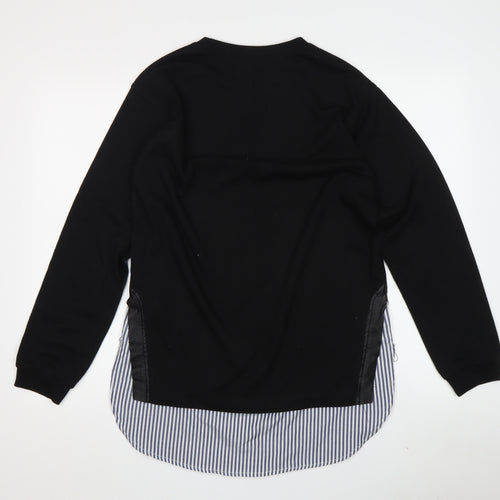 Zara Trafaluc Women's Black Pullover Sweatshirt, Size 8