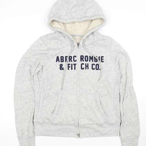 Abercrombie & Fitch Men's Grey Full Zip Hoodie M