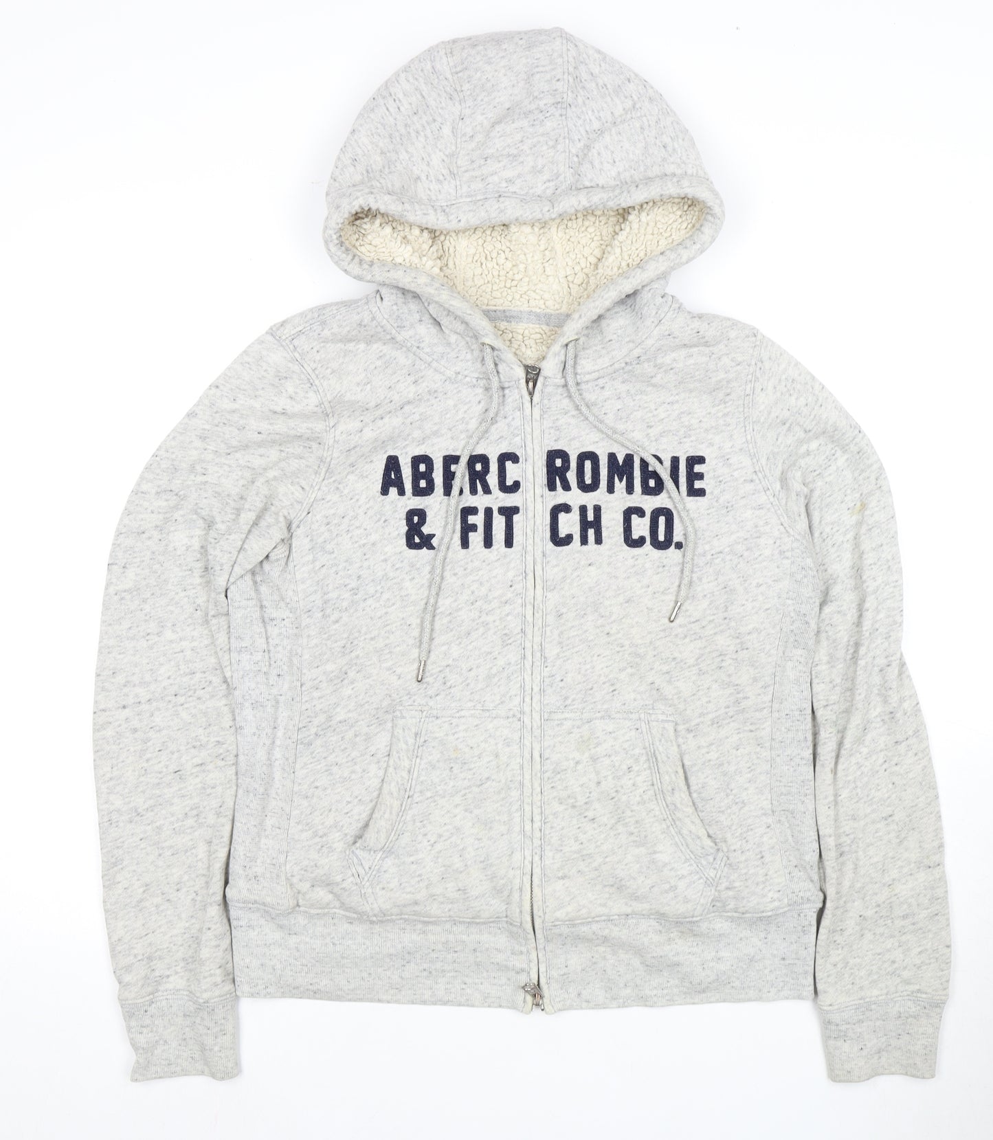Abercrombie & Fitch Men's Grey Full Zip Hoodie M
