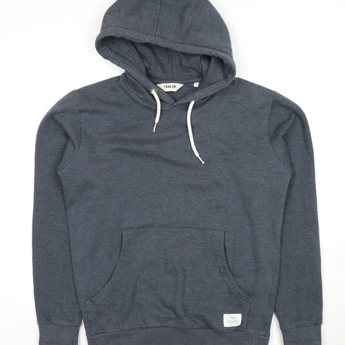 Solid Men's Grey Pullover Hoodie S