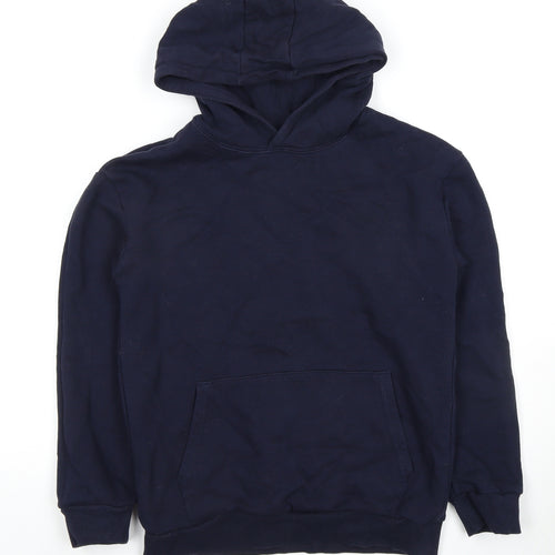 Marks and Spencer Boys Blue Pullover Hoodie, Size 12 Years