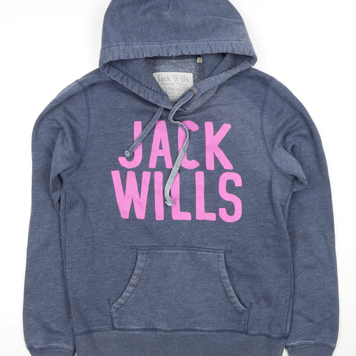 Jack Wills Women's Blue Hoodie Size 12