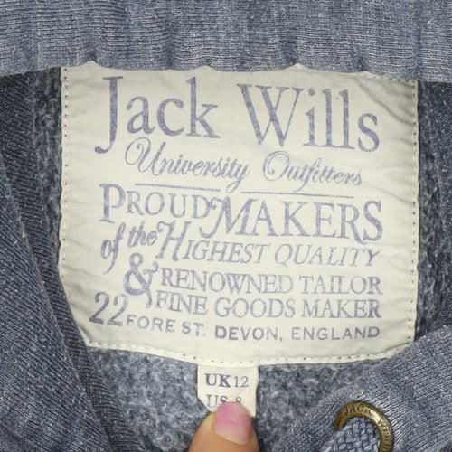 Jack Wills Women's Blue Hoodie Size 12