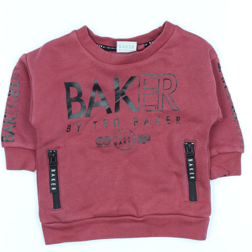 Baker by Ted Baker Unisex Red Pullover Top, 6-9 Months