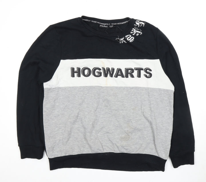 Harry Potter Unisex Black Sweatshirt L Hogwarts