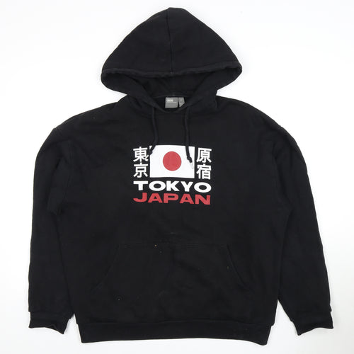ASOS Men's Black Tokyo Graphic Hoodie Medium