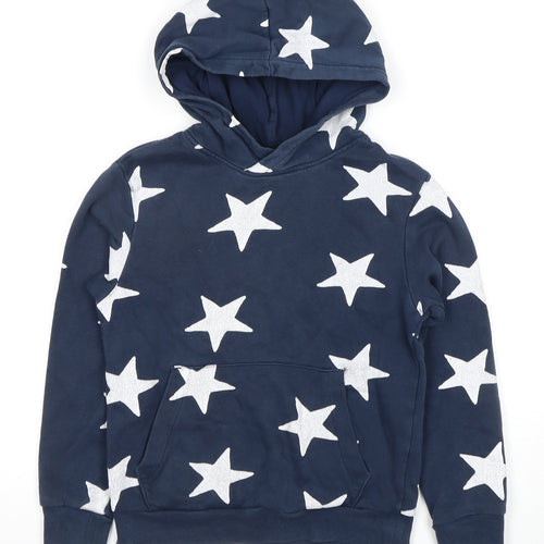 H&M Boys Blue Star Hoodie Pullover, 7-8 Years, Hooded Sweatshirt