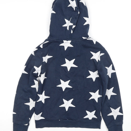 H&M Boys Blue Star Hoodie Pullover, 7-8 Years, Hooded Sweatshirt