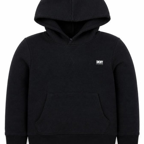 DKNY Boys Black Pullover Hoodie, Size 4 Years, Casual Wear
