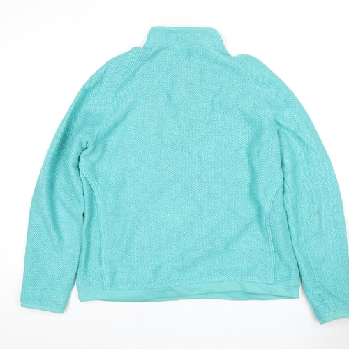 Women's Weird Fish Blue Knit Pullover Sweatshirt High Neck